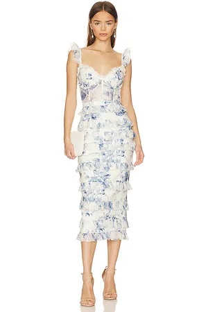 V. Chapman Fiorenza Midi Dress in White. - size 0 (also in 00, 12, 2, 4)
