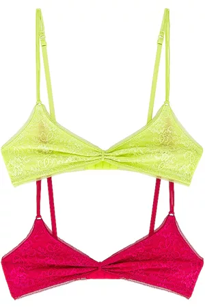 Privacy Please Gabrielle Bralette 2 Pack in Green.