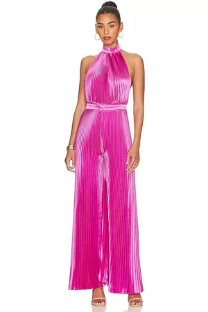 L'IDEE Low Back Cinema Jumpsuit in Pink.