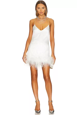 Retrofete Women Party Dresses - Susana Feather Dress in White.