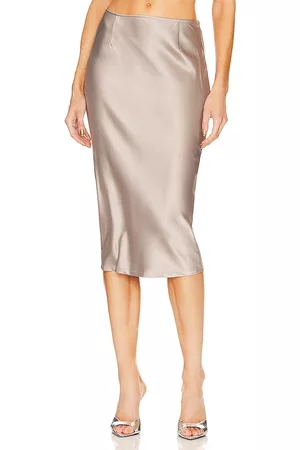 Miaou Verona Skirt in Metallic Silver.