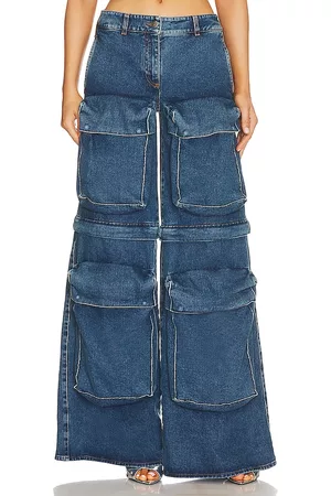GIUSEPPE DI MORABITO Women Wide Leg Pants - Denim Pants in Blue.