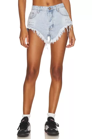ONE TEASPOON Rollers Denim Short in Blue.