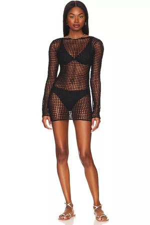 Belle The Label Anais Crochet Dress in Black.