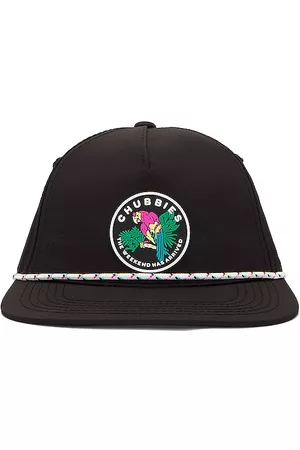 Chubbies Patch Nylon Rope Hat in Black.