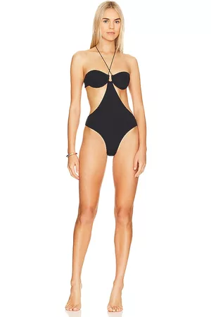 Solid Women Swimsuits - Blythe One Piece in Black.