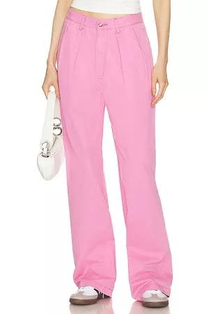 Denimist Women Chinos - Blair Double Pleated Chino Pant in Pink.