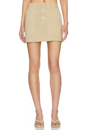 Pistola Women Mini Skirts - Penelope Skirt in Tan.