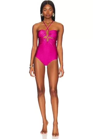 PATBO Women Swimsuits - Lace-up One Piece Swimsuit in Purple.