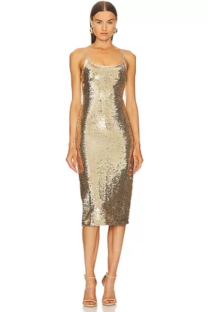 Amanda Uprichard Women Bodycon Dresses - X REVOLVE Talena Dress in Metallic Gold.