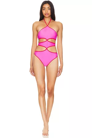Lovers And Friends Women Swimsuits - Cross My Heart One Piece in Pink.