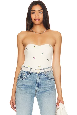 Favorite Daughter Women Bras - The Athena Bustier in Ivory.