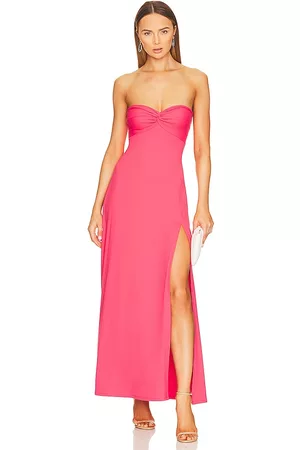 Susana Monaco Women Strapless Dresses - Twist Front Strapless Dress in Coral.