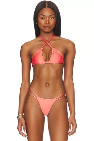 Camila Coelho Women Bikini Tops - Indira Top in Coral.