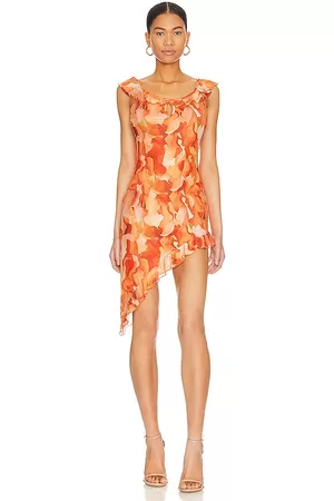 MORE TO COME Women Asymmetrical Dresses - Valentina Asymmetrical Dress in Orange.