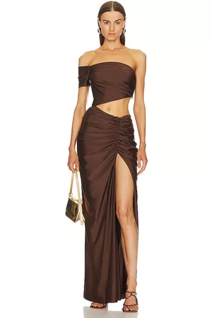 RONNY KOBO Women Strapless Dresses - Sloane Dress in Brown.