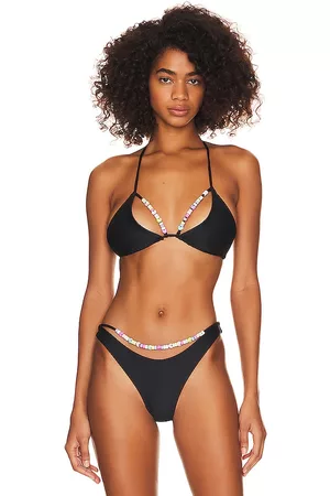 Lovers And Friends Women Triangle Bikinis - Set On You Top in Black.