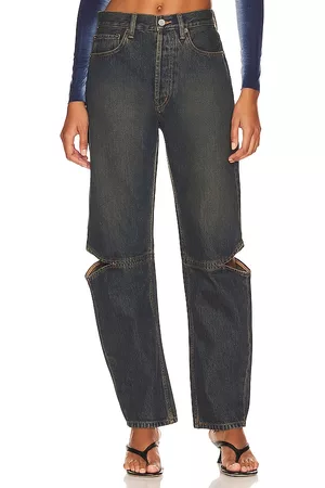 Still Here Women High Waisted Jeans - Cowgirl Jean in Blue.