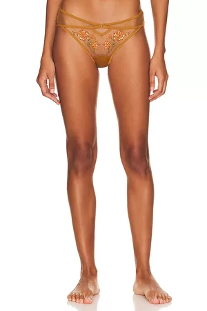 Thistle and Spire Women Briefs - Dryad Bikini Panties in Brown.