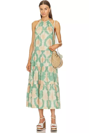ULLA JOHNSON Women Maxi Dresses - Vienne Dress in Sage.