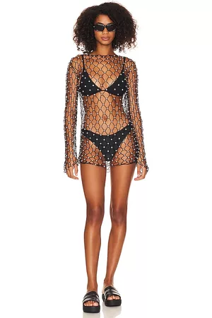 Tularosa Women Graduation Dresses - Siren Sea Mini Dress in Black.