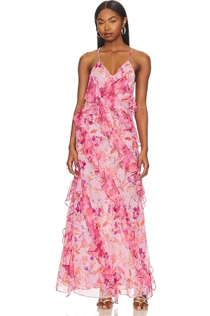 MISA Women Maxi Dresses - Damita Dress in Pink.