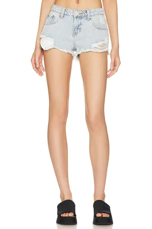 superdown Jordan Exposed Pocket Short in Denim-Light. - size 27 (also in 28, 29, 30)