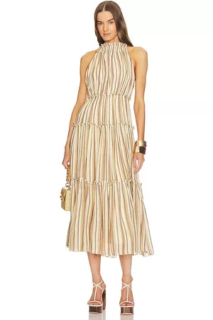 ULLA JOHNSON Women Maxi Dresses - Giulietta Dress in Beige.