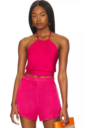 On My Level Green Halter Neck Cropped Tank – Pink Lily