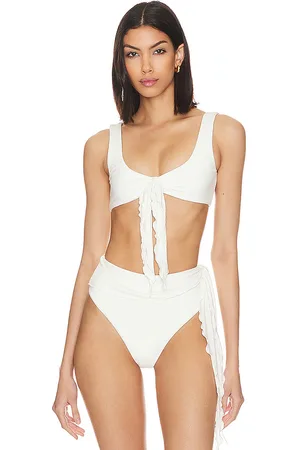 Frankies Bikinis X Pamela Anderson Gaia Bikini Top in White. - size M (also in S, XS)