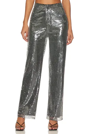 MORE TO COME Georgie Pant in Metallic Silver. - size XS (also in XXS)