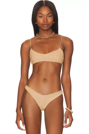 Paillettes Tie-side Microkini in Gold