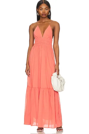 FAITHFULL THE BRAND Palmilla Maxi Dress in Coral. - size XL (also in XXL)