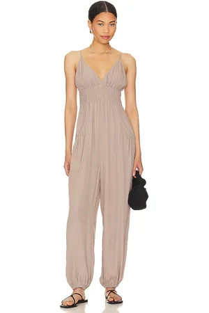 Bobi Strapless Jersey Jumpsuit in Dark Navy