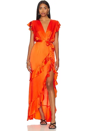 Amanda Uprichard Johanna Maxi Dress in Orange. - size S (also in XS)