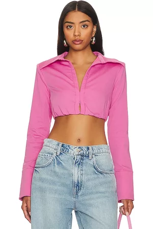 Camila Coelho Logan Crop Top in Baby Blue Small