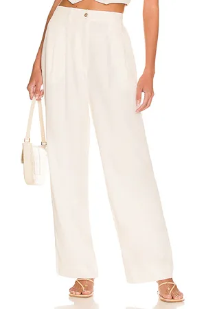 Donni. Pleated Trouser in Cream. - size L (also in XL)