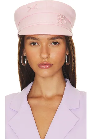 Ruslan Baginskiy Monogram-embellished Baker Boy Cap in Pink. - size M (also in XS)