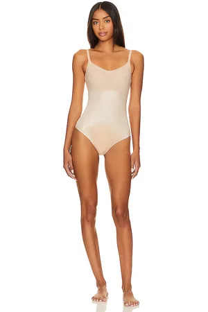 Spanx Shapeâ¢ Invisible Cami Thong Bodysuit in Beige. - size L (also in M, S, XL/1X, XS)