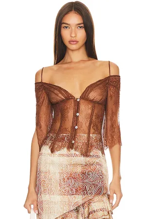 KIM SHUI Lace Off Shoulder Top in . - size M (also in L, S)