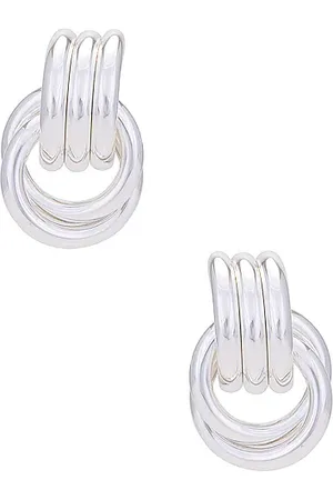 Heaven Mayhem Mini Knot Earrings in Metallic .