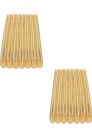 Heaven Mayhem Ribbed Earrings in Metallic .