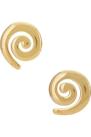 Heaven Mayhem Spiral Earrings in Metallic .