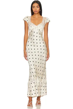 Free People Butterfly Babe Midi Dress in Ivory. - size L (also in XL)