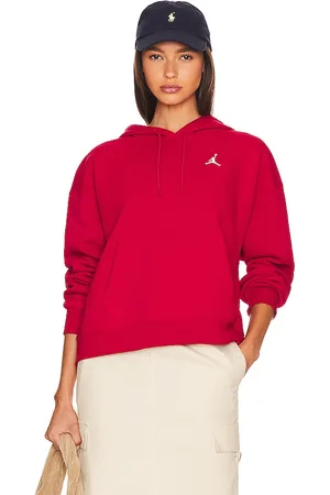 Women's Jordan Brand Cream Milwaukee Bucks Authentic Statement Edition Cropped Pullover Hoodie Size: Medium