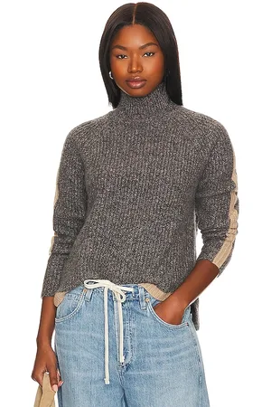 Women's Turtleneck Sweater In Cashmere And Silk Lurex Knit by