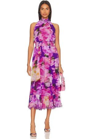 HEMANT AND NANDITA Midi Dress in Purple. - size L (also in XS)