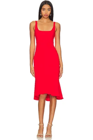 Amanda Uprichard Campania Midi Dress in Red. - size L (also in S, XL, XS)