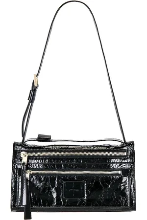 AllSaints Ezra Quilt Crossbody - Black/Silver