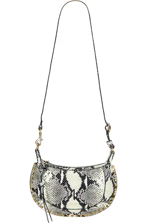 BY FAR Beige and Black Snake Rachel Bag By Far